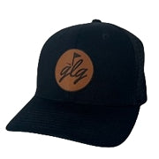 GLG - Flexfit Snap Back: Black w/ Brown Logo Patch